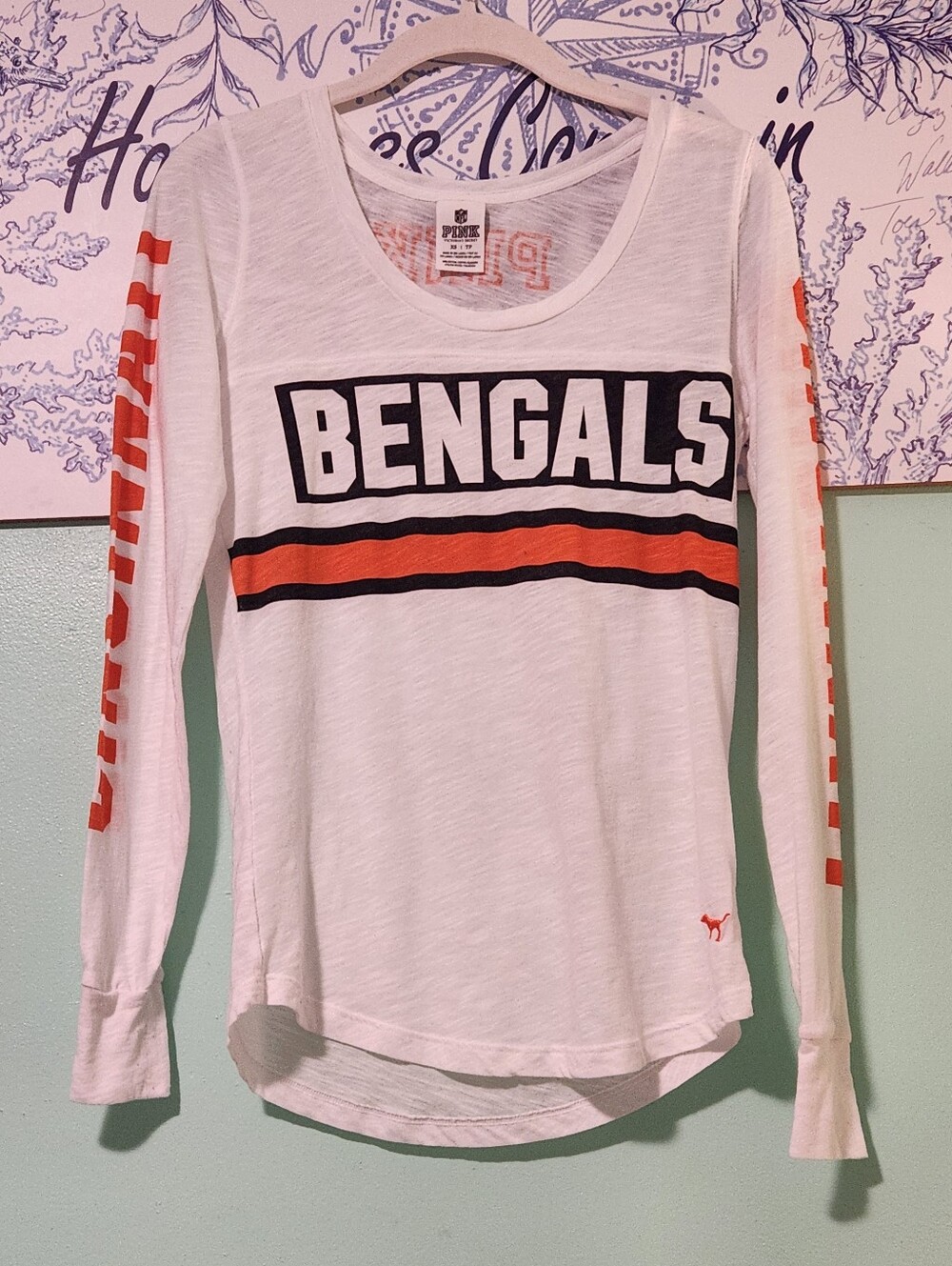 Victoria's Secret PINK Cincinnati BENGALS Long Sleeve TEE